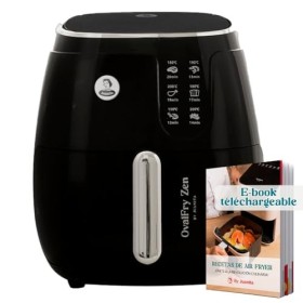 Juanita Ovalfry Air Fryer 6L, AirFryer 1700W, Friteuse Air Fryer avec 8 Programmes, Freituse Sans Huile avec Écran Tactile LE