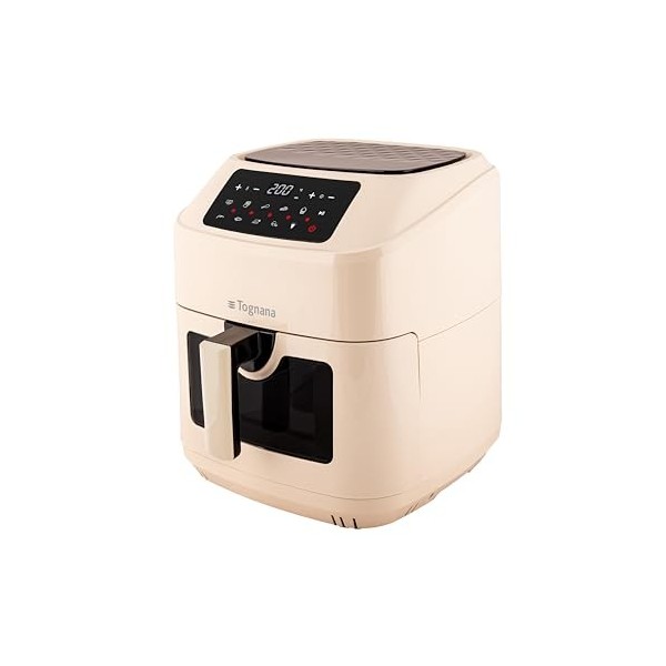 Tognana Iridea, Friteuse à air 9,2 L, Plastique-Acier Inoxydable, Champagne