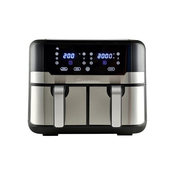 MasterPro FryCook | Kit Friteuse sans huile et auto-cuiseur 1500W et 6L avec Spray à huile | Avec 44 fonctions automatiques |