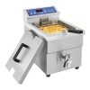 Royal Catering Friteuse à Induction Electrique Professionnelle RCEF 08E-Ego 10L, 3.500W, 60-190°C, avec Robinet de vidange, 