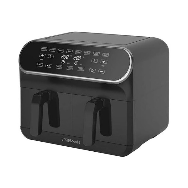 Statesman SKAF08017BK Friteuse numérique double zone Noir