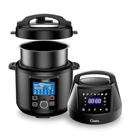 Robot de cuisine 2 en 1, cocotte programmable Foodie Pot et friteuse sans huile Foodie Fryer Lid, 9 appareils en 1, capacité 