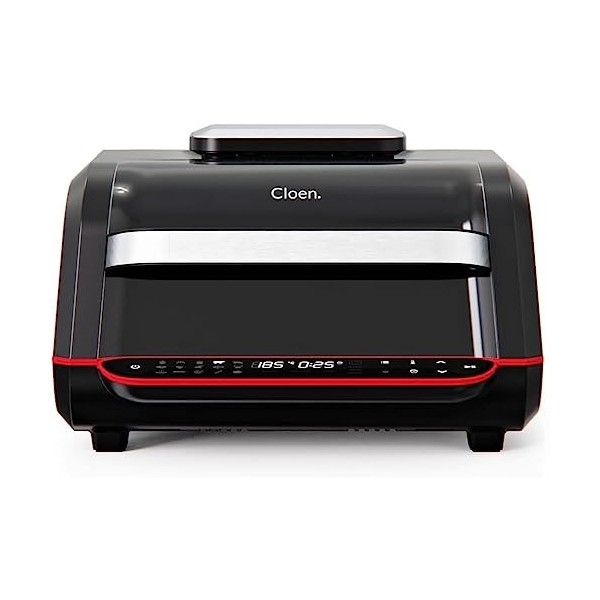 Friteuse sans huile 7 l, 1 700 W, friteuse à air, 18 fonctions, 8 appareils en 1, panneau LED tactile, mode manuel. Double ut