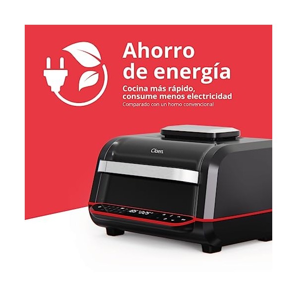 Friteuse sans huile 7 l, 1 700 W, friteuse à air, 18 fonctions, 8 appareils en 1, panneau LED tactile, mode manuel. Double ut