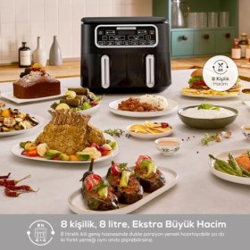 Karaca Air Cook Duo Home Cooking XXXL 8 litres Airfryer, Starlight, 8 personnes