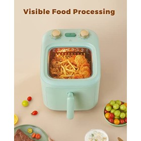 TOKIT Air Fryer Friteuse Sans Huile 5L- Friteuse à Air Chaud Electrique avec Fenêtre Visuell en Plein NFC Recettes en Ligne P