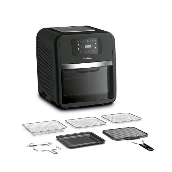 Moulinex Easy Fry Four Friteuse sans huile, Capacité 20 L, jusqu’à 6 personnes, 10 fonctions, Cuisson sans surveillance, Résu