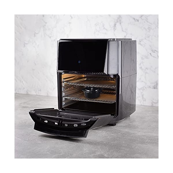 MasterPro Pack | Friteuse sans huile + faitouts de cuisine | friteuse à air chaud Foodies 12 L et 1800 W + 4 faitouts Cook&Sh