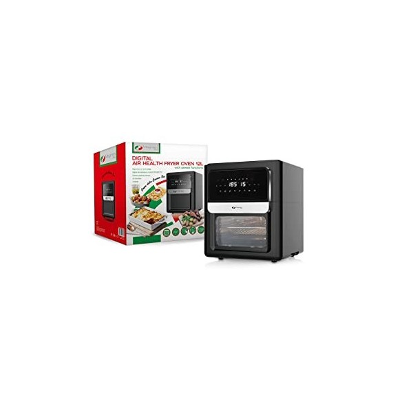 MAGNANI Friteuse sans huile 12 L multi fonctions, Mini four électrique 1700 W, Airfryer 3 en 1, Déshydrateur alimentaire, Fri