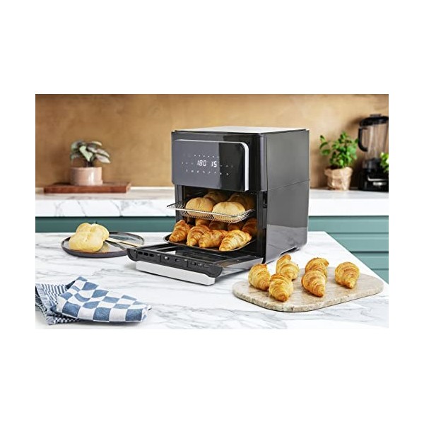 MAGNANI Friteuse sans huile 12 L multi fonctions, Mini four électrique 1700 W, Airfryer 3 en 1, Déshydrateur alimentaire, Fri