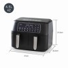 Lacor - 69508 - Friteuse sans huile DuploAir, Friteuse à air avec écran tactile, Panier double, Comprend Livre de recettes, 1