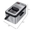 Friteuse avec Contrôle Numérique, 2200 W, Noir/Acier Inoxydable