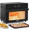 Bakaji Four friteuse à air chaud capacité 30 l 1800 W réfrigérateur grille sèche sans huile Airfryer écran tactile 18 program