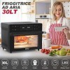 Bakaji Four friteuse à air chaud capacité 30 l 1800 W réfrigérateur grille sèche sans huile Airfryer écran tactile 18 program