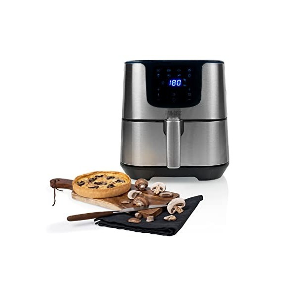 Princess Digital Aerofryer Deluxe XXL avec 5,5 litres – 62,2% de consommation dénergie en moins – 1700 W – 8 programmes – Ac