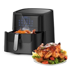 GRIFEMA GC2001 Friteuse sans Huile XXL 6,5L/1800W avec Écran Tactile LED, 12 Programmes pour Cuisson Saine, Air Fryer Circula