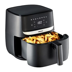 MEDION Air Fryer E50 XL Friteuse sans huile à air chaud, capacité 5,7 L, 1700 W, 8 programmes automatiques, ecran tactile di