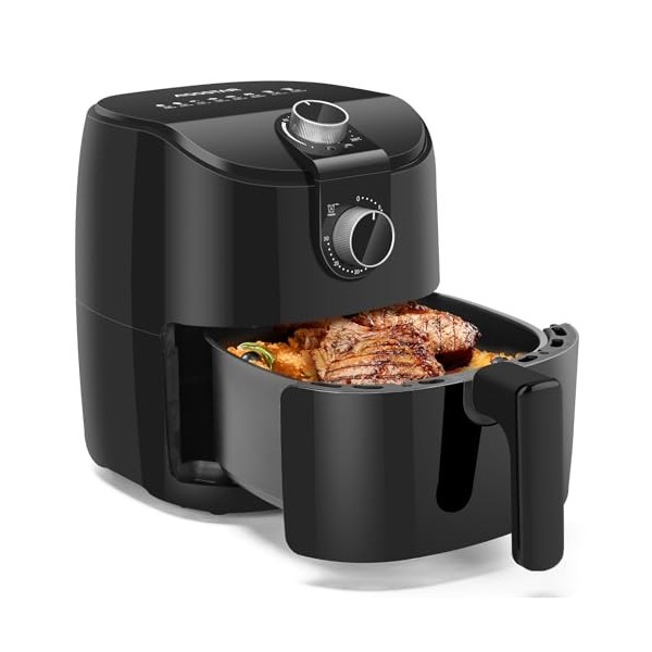 Aigostar Air Fryer - Friteuse sans huile chaud familiale 4L, 1500W, 0-200ºC, 0-30min, Friteuse air fryer, Cuisson saine. Sans