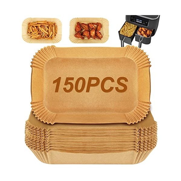 GINOYA Sacs en papier pour friteuse à air comprimé Ninja AF300UK AF400UK double zone, cuiseur vapeur, four à barbecue