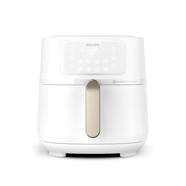 Versuni Airfryer 5000 Series XXL, 7,2L 1,4Kg - 6 portions, Airfryer 16 en 1, Connecté au Wifi, 90 porcent de Matières Grass