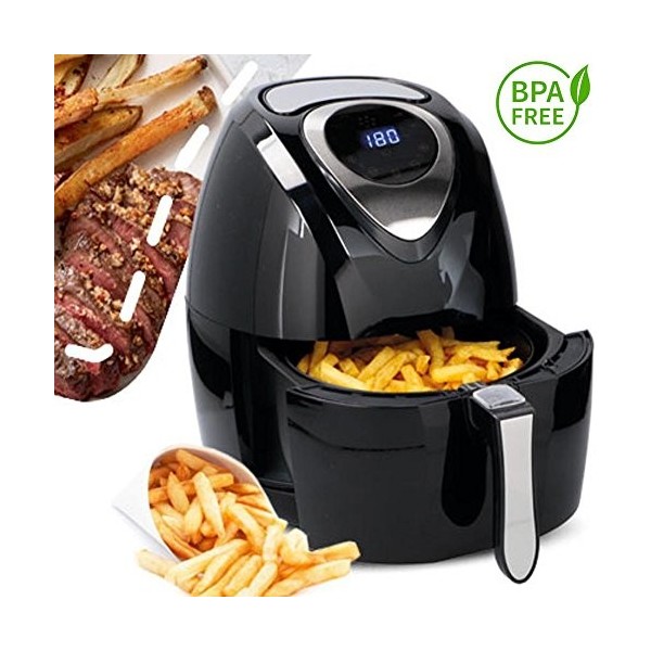 Cuisinier Deluxe 8711252068664 AirFryer/Friteuse à air Chaud avec écran LCD 3.2L , 1400 W, 3.2 liters