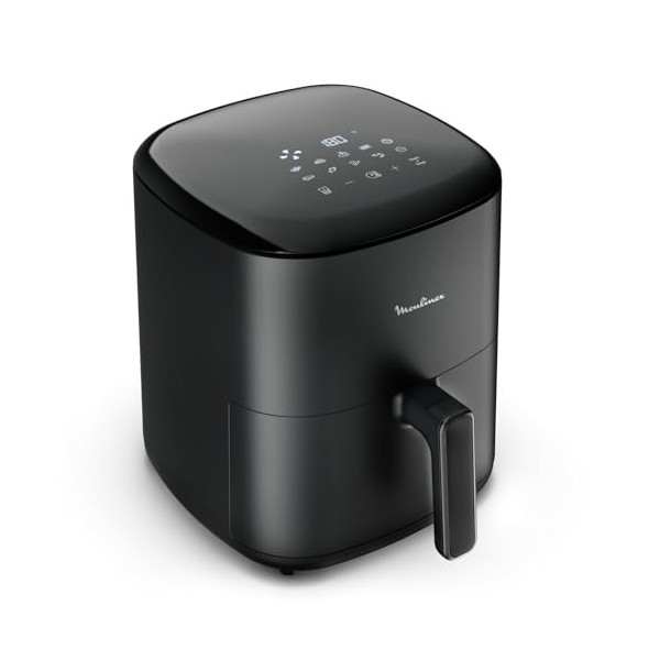Moulinex Easy Fry Max Friteuse sans huile, Capacité XL de 5 L, Jusquà 6 personnes, 10 programmes automatiques, Ecran tactile
