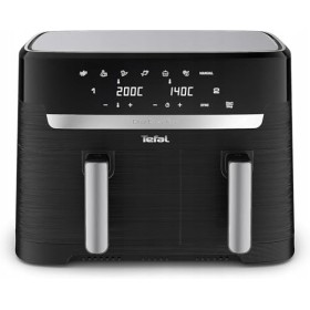 Tefal Dual Friteuse sans huile, Capacité 8.3 L, 2 tiroirs de 5.2 L et 3.1 L, 7 programmes automatiques, Ecran digital, air fr