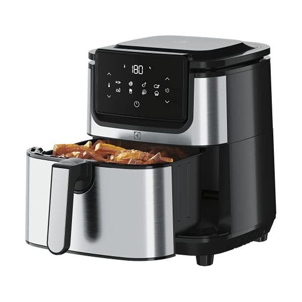 Electrolux E6AF1-4ST Friteuse à air, 8 programmes de cuisine préréglés pour cuisine saine, puissance 1500 W, capacité 3,5 l, 
