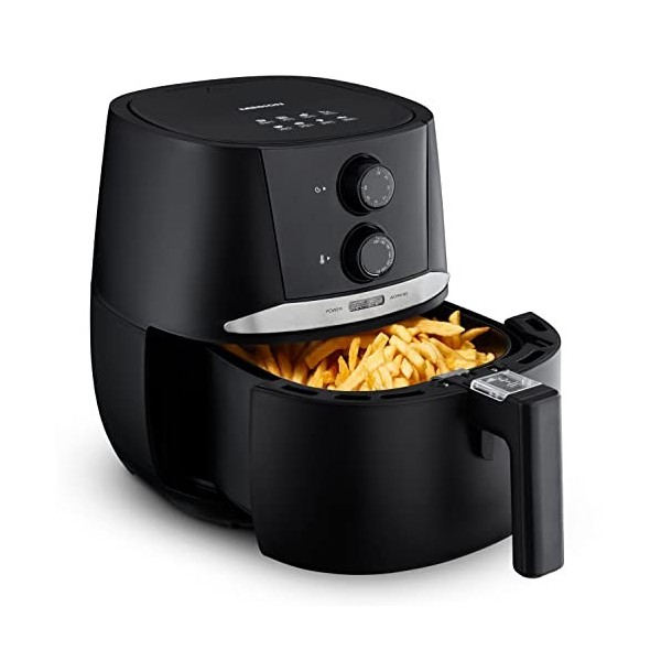MEDION Air Fryer E20 L Friteuse sans huile à air chaud, capacité 3,2 L, 1400 W, petit et facile à utiliser, régulation de la