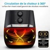 MEDION Air Fryer E20 L Friteuse sans huile à air chaud, capacité 3,2 L, 1400 W, petit et facile à utiliser, régulation de la