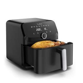 Moulinex Friteuse à air, Très grande capacité de 7.5L, 8programmes prédéfinis, Format compact, Easy Fry Mega, EZ8558F0, Noir