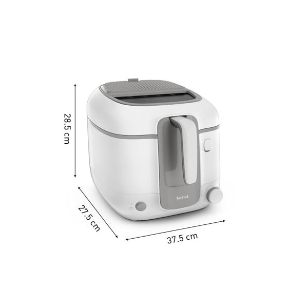 Tefal Friteuse classique, Capacité huile 2,2 L, Capacité frites 1,5 kg, Cuve antiadhésive, Filtration des odeurs, Hublot de c