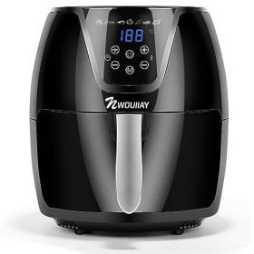 NWOUIIAY 7 en 1 Friteuse à Air Chaud 5.5L 1800W Friteuse sans Huile avec 7 Programmes Écran LCD Temps et Température Réglable