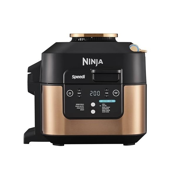 Ninja Speedi 10-en-1 Cuiseur rapide, Air Fryer, Friteuse à air et Multicuiseur, 5.7L, Repas pour 4 en 15 minutes, Vapeur, Gri