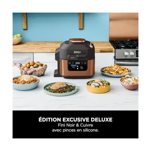 Ninja Speedi 10-en-1 Cuiseur rapide, Air Fryer, Friteuse à air et Multicuiseur, 5.7L, Repas pour 4 en 15 minutes, Vapeur, Gri