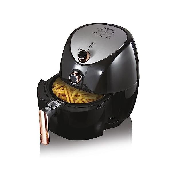 Tower T17023 Vortx Air Fryer - Friteuse sans Huile - Friteuse Électrique Manuelle avec Circulation dAir Rapide, Minuterie de