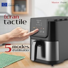 Boston Tech® Friteuse à Air Master Fryer 5L | Air fryer 1500W + 5 Programmes + Commande Tactile + Température Réglable | Pani
