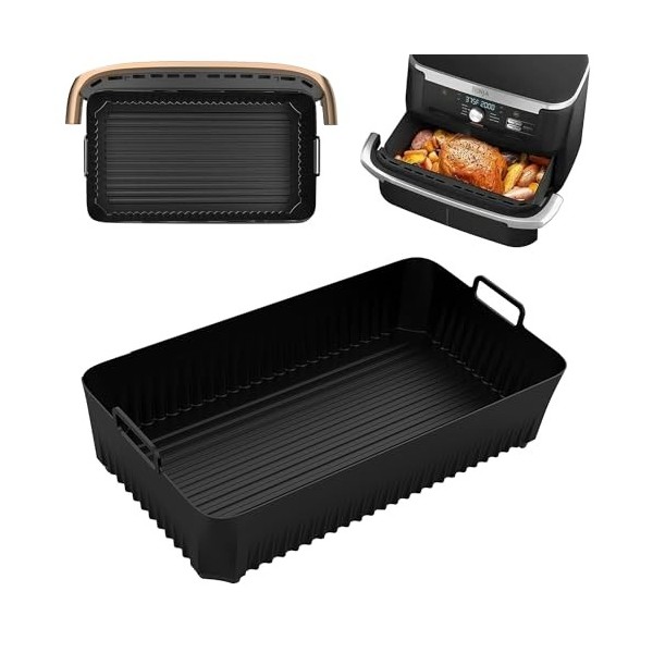 Moule Air Fryer, Moule Silicone Air Fryer pour Ninja AF500EU, Air Fryer Accessoires pour Ninja Foodi Flex 10,4 L, Accessoires