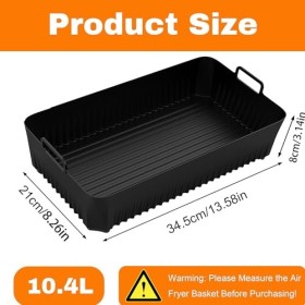 Moule Air Fryer, Moule Silicone Air Fryer pour Ninja AF500EU, Air Fryer Accessoires pour Ninja Foodi Flex 10,4 L, Accessoires