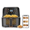 joyami Friteuse à Air Chaud Sans Huile Electrique 5,7L XXL Air Fryer avec Fenêtre Visuell 100+Recettes en Line 8 Programmes d