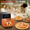 Aigostar Owen - Mini Four Air fryer 12L, Friteuse air fryer 8 Prédéfinies, Écran Tactile LED, 7 Accessoires inclus, Système r