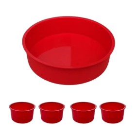 Accessoires friteuse à air - Moule en silicone friteuse à air de 21,5 cm et 4 moules à pâtisserie de 11 cm - Moules en silico