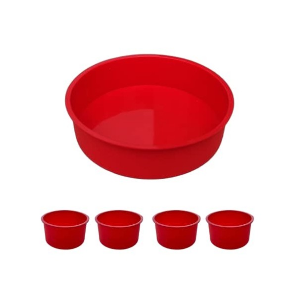 Accessoires friteuse à air - Moule en silicone friteuse à air de 21,5 cm et 4 moules à pâtisserie de 11 cm - Moules en silico