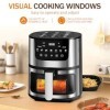 Air Fryer, 7L Friteuse sans huile, SIL VER CREST 2400W, Finitions en Acier Inoxydable, Ecran Tactile Digital, Économie Déner
