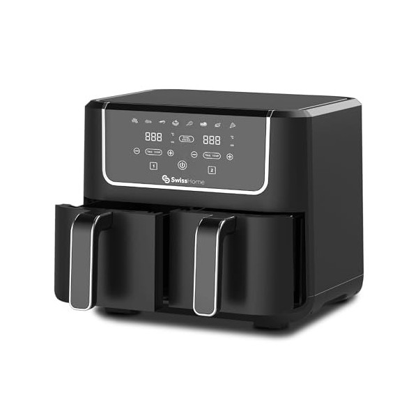 Z SwissHome PETIT - Friteuse à air chaud 2.5L 1200W - Température 80-200°C - Minuterie 30 min - Panier amovible - Friteuse sa