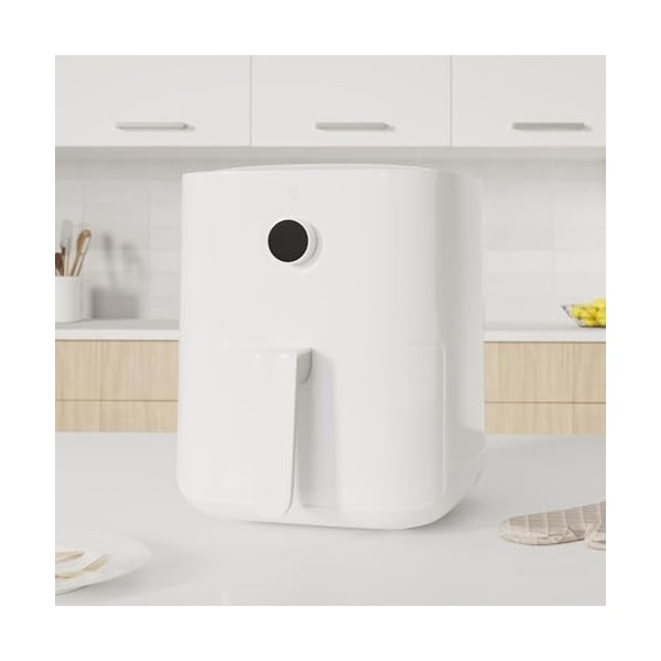 Mi Smart Air Fryer, Friteuse sans huile, capacité 3,5 L, 1500 W, contrôle par application, double espace de cuisson, Blanc