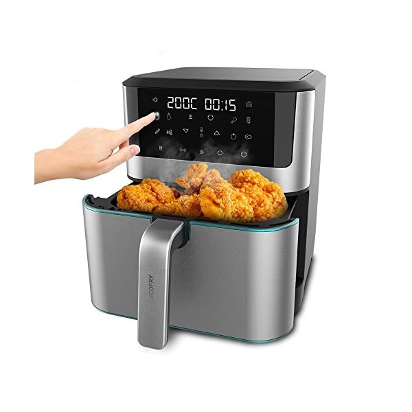 Cecotec Friteuse Sans Huile de 5 L Cecofry Drip 5000 Air Fryer. 1500 W, Spray dEau, 8 Menus, Technologie PerfectCook, 80-200