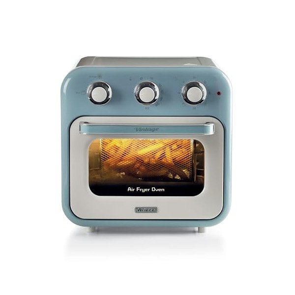 Ariete Vintage, 4632 Friteuse et Four 2en1, Capacité 16 L, Paniers et Rôtisserie en acier inoxydable, Température jusquà 230