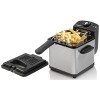 Bestron Friteuse à huile, mini friteuse pour une portion de frites, inclut la technologie de zone froide & contrôle de la tem