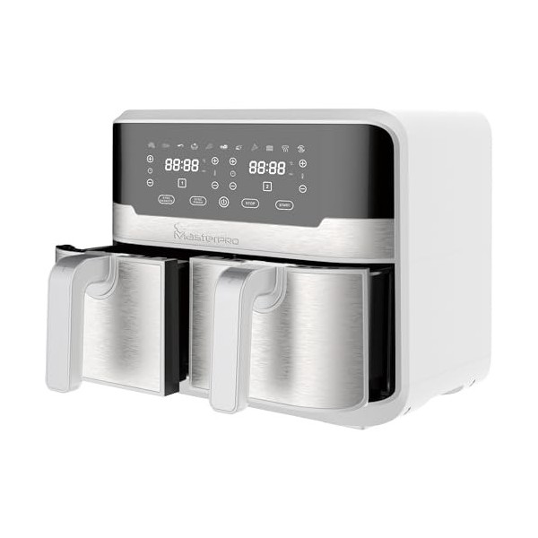 MasterPRO Rocket Duo 900 - Double huile sans huile - blanc - 9 L et 2400 W Capacité